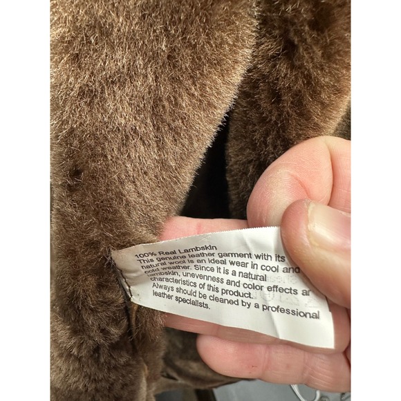 Aston New York Genuine Shearling Suede Jacket – Men's 44 – Gold – New With Tags - Picture 12 of 15